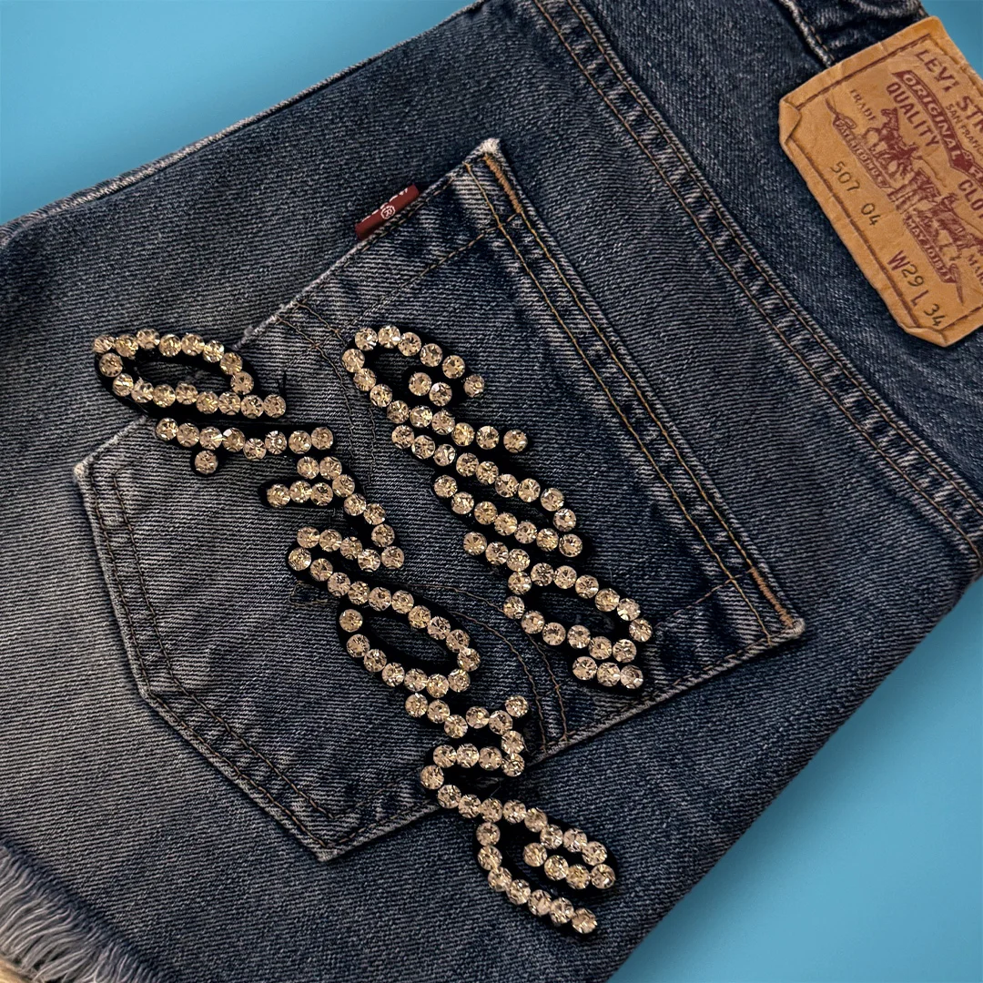 Jeans-shorts-Levis-donna-Vintage-ciao-amore-pietre-FLC-LAB-003