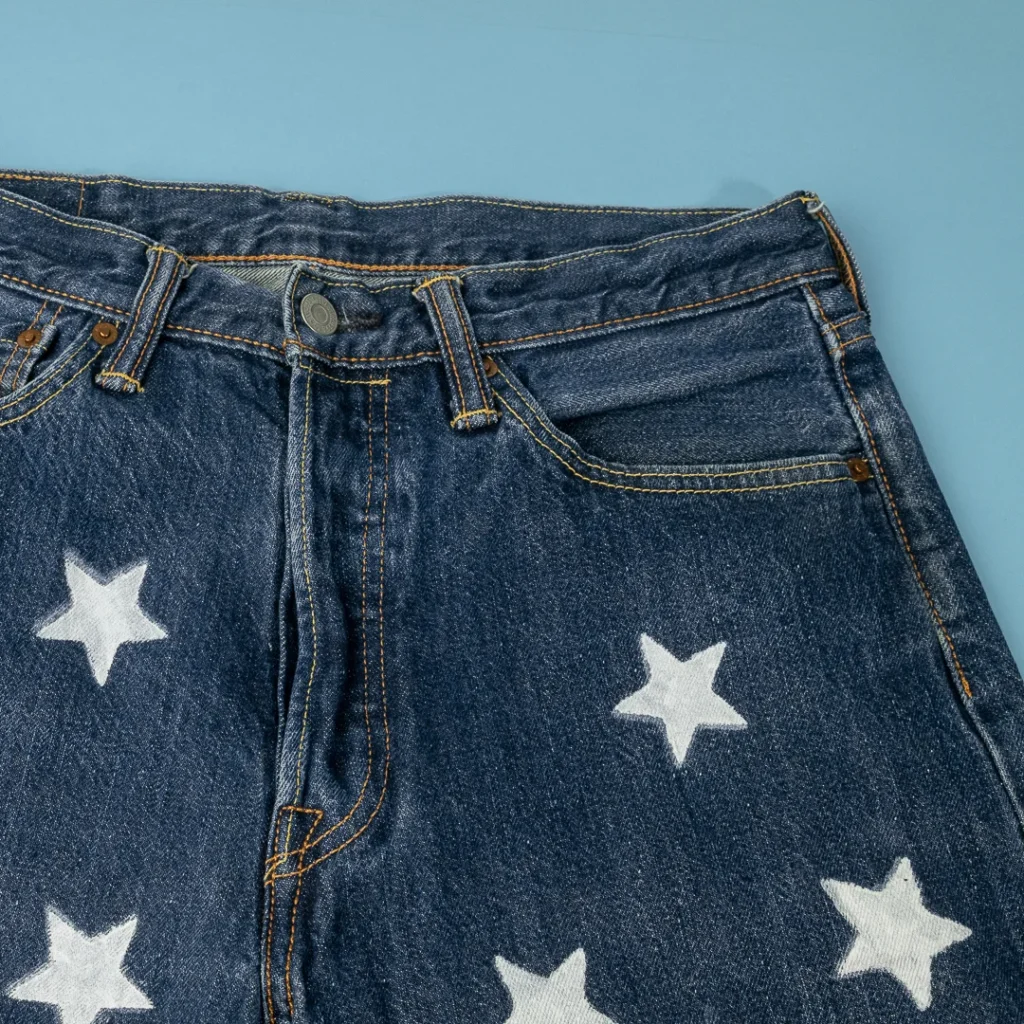 levi's 501 vintage con stampa di stelle bianche