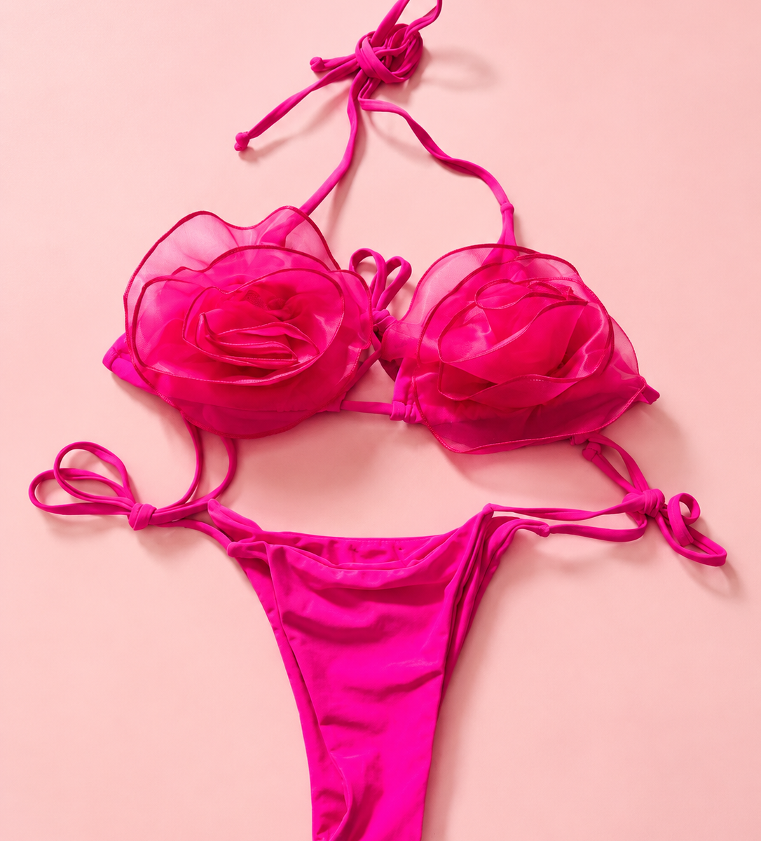 Bikini Chiffon Peony fucsia